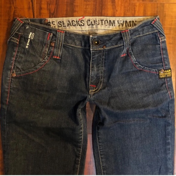 G-STAR RAW sz 30W x 29L - 7" Low Rise Stretch Dark Blue Denim Jeans - Picture 3 of 8